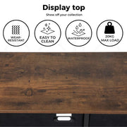 Levede 5-Drawer Storage Cabinet – Lowboy Dresser Organizer with Suede Drawers