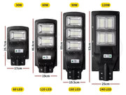 Solar Sensor Flood Light Street Radar Motion Secutiry Rechargeable Remote Timer