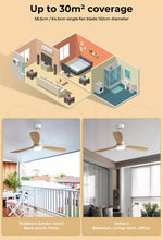Spector LED Ceiling Fan with Light Remote 52'' DC Motor Walnut Blades 2 Rod