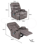 Levede Electric Massage Chair 8-point Recliner Heated Armchair Leathaire Lounge