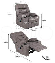 Levede Electric Massage Chair 8-point Recliner Heated Armchair Leathaire Lounge