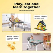 Bopeep Baby High Chair 8-In-1 Removable Seat and Trays Eat Play Learn Table