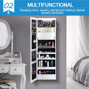 Levede Mirror Jewellery Cabinet Full Length Makeup Storage Jewelry Organiser Box