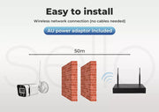 Wireless Security Camera System Set With Hard Drive Home CCTV NVR Wifi OutdoorX8
