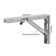 Traderight Folding Table Bracket Stainless Steel 150KG Wall Shelf Bench 2PCS 8