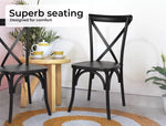 Levede 2x/4xDining Chairs Cross Back Chair Bentwood Outdoor Provincial Rattan