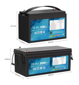 Galvan 12V Lithium Iron Battery LiFePO4 100AH 200AH Rechargeable Deep Cycle