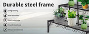 Levede Plant Stands Outdoor Indoor Metal Flower Pot 3 Garden Corner Shelf