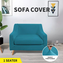 Couch Sofa Seat Covers Stretch Protectors Slipcovers 1 Seater Green