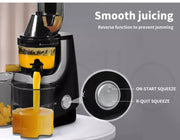 Slow Juicer Cold Press Juicers Extractor Whole Fruit Vegetable Health Processor