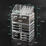 Makeup Organiser Cosmetic Acrylic Storage Organiser Box Jewellery 7/8/10 Drawers