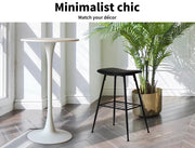 Levede 2x Round Bar Table Pub Tables Kitchen Marble Tulip Metal Base White