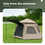 Instant Pop up Tent Auto Family Camping Canopy Shelter 5-8 Person Ground Mat
