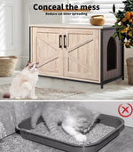 Pawz Enclosed Cat Litter Cabinet Box Furniture Kitty Toilet Tray Pet House Table