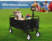 Lambu Camping Trolley Cart Foldable Picnic Wagon Utility Outdoor Garden Trailer