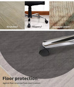 Marlow Chair Mat Round Carpet Hard Floor Protectors PVC Home Office 120cm Dia.