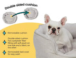 Pawz Pet Bed Set Calming Warm Soft Blanket Cushion Sleeping Kennel Grey Large