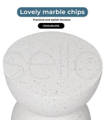 Levede Side Table Terrazzo Coffee End Tables Hourglass Magnesia Stool Stand