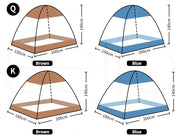 Dreamz Mosquito Bed Nets Foldable Canopy Dome Fly Repel Insect  King - Brown
