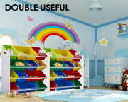 Levede Kids Toy Box Bookshelf Organiser Display Shelf Storage Rack Drawer Bins