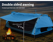 Mountview Double King Single Swag Camping Swags Canvas Dome Tent Standing Blue