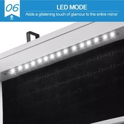 Levede Mirror Jewellery Cabinet Jewelry Box Wall Mounted Hang Over LED White