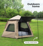 Instant Pop up Tent Auto Family Camping Canopy Shelter 5-8 Person Ground Mat