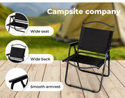 Levede 4PCS Camping Chair Folding Outdoor Portable Foldable Fishing Beach Picnic