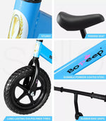 Bopeep Kids Balance Bike Ride On Toys Push Bicycle Children Outdoor Toddler Safe