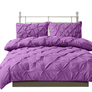 Dreamz Quilt Cover Set Diamond Pintuck Pillow Case Duvet Doona Queen King Size