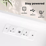Levede Nightstand RGB LED Bedside Table USB Charge Side Table Drawer Cabinet