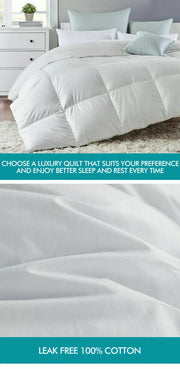 Dreamz Quilts Bamboo/Goose Duck Down/Microfibre Quilt Doona Duvet All Season.