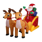Santaco Inflatable Christmas Outdoor Decorations Santa Elk LED Lights Xmas Party