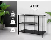 Levede 3-Tier Console Table Office Furniture Desk Hallway Side Entry Hall Shelf
