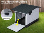 Pawz Dog Cage Kennel Awning House Cabin Weatherproof Plastic Collapsible Large