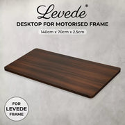 Levede Desktop For Motorised Adjustable Desk Electric Sit Stand Table 140X70CM