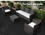 Marlow x10 Floor Tiles Plastic Decking Garden Indoor Outdoor Backyard Home Decor