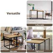 Levede Nesting Side Table Set of 2 Bedside Sofa Square End Tables Coffee Office