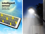 Solar Sensor Flood Light Street Radar Motion Secutiry Rechargeable Remote Timer