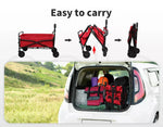 Lambu Garden Trolley Cart Foldable Picnic Wagon Outdoor Camping Trailer Red