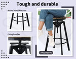 Levede 1x Bar Stool Industrial Adjustable Swivel Stools Back Wood Counter Chairs