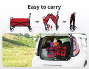 Lambu Camping Trolley Cart Foldable Picnic Wagon Utility Outdoor Garden Trailer