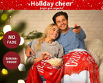 Santaco Throw Blanket Xmas Double Sided Warm Fleece Decor Christmas 220X180cm