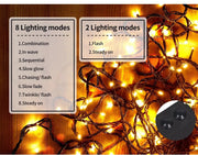 Emitto 42M 400LED String Solar Powered Fairy Lights Garden Christmas Outdoor.