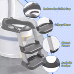 Bopeep Kids Toilet Training Potty Ladder Toddler Step Stool Soft Non Slip Safety