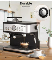 Spector Coffee Machine Espresso Capsule 2 In 1 Maker with Grinder Flat White