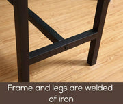 Levede 3pcs Bar Table Barstools Industrial Wood Chair Set Home Kitchen Pub