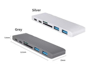 USB 3.0 Type-C HUB 6 Port Powered Adapter High Speed Splitter for MacBook pro