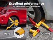 Wheel Defender Lock Clamp Car Caravan Trailer Security Keys Heavy Duty 13''-15''