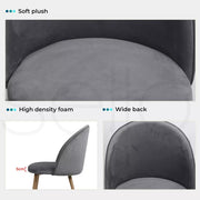 Levede 2x Dining Chairs Seat French Provincial Kitchen Lounge Chair Grey